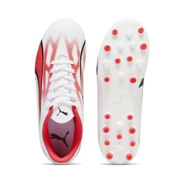 Botas de Fútbol para Niños Puma Ultra Play MG Blanco Rojo 38.5