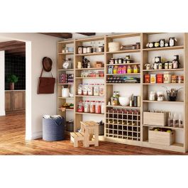 Astigarraga Estantería Gala de Madera de Pino Macizo con 4 Baldas Regulables, 49,6x25x120,7 cm, soporta 50 kg