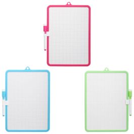 Createur de Genie Pizarra Doble Cara Con Rotulador Borrable Fucsia Verde Azul