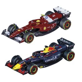Carrera GO Speed Zone Pista de Carreras F1 Ferrari Hamilton y Red Bull Verstappen 6.3m (Edad: 3+ años)