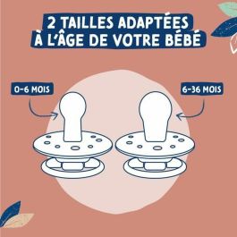 Dodie AUC3700763510156 Chupetes Gaia en caucho natural para +6 meses - Pack de 2