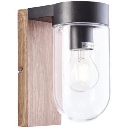 Aplique de exterior BRILLIANT CABAR - E27 - 1x40W - Madera oscura y colores negros Precio: 56.50000015. SKU: B1JME7T693