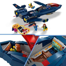 Lego 76281 Marvel The X-Men's X-Jet, Avión de Juguete con Minifiguras de Superhéroe Wolverine