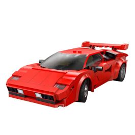 DEQUBE C51085W Lambo Countach 1:20 328 Pcs, coche de carreras clásico teledirigido y App para móvil, +6 años