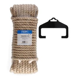 Edm Cuerda de yute natural 3 cabos, calibre 10 mm x 15 m Edm Cuerda de yute natural 3 cabos, calibre 10 mm x 15 m
