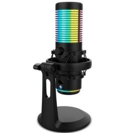Krom NXKROMKAZE Micrófono Condensador Kaze Profesional USB 3.5mm para Streaming, Gaming & Podcast con Patrones Card. y Omnidireccional, RGB y Cancelación Ruido