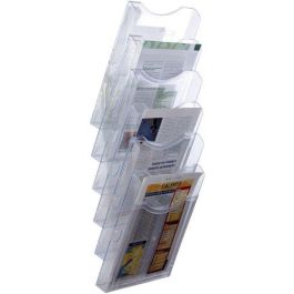 Archivo 2000 Expositor Mural de Pared 6 Bandejas DIN A4 Transparente 190x235x685 mm con Separadores Móviles Ajustables Precio: 47.49999958. SKU: B12SGGVFSA