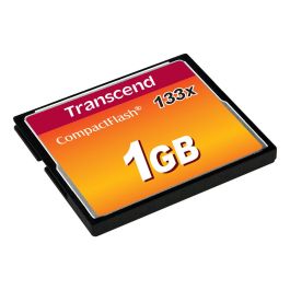 Transcend Tarjeta de Memoria CompactFlash 1GB MLC 133x 50MB/s Lectura 20MB/s Escritura