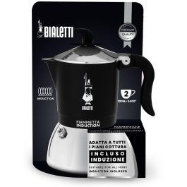 Cafetera Italiana Bialetti FIAMMETTA Negro Acero Inoxidable 2 Tazas