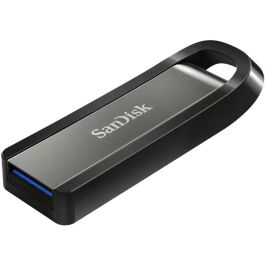 SanDisk Extreme Go USB 3.2 Gen 1 (3.1 Gen 1) Pendrive 64GB, Lectura 395 MB/s, Negro Gris Acero inoxidable
