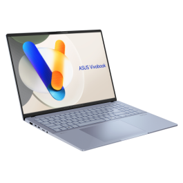 ASUS Vivobook S 16 OLED S5606CA-RI076W - Portátil 16" WQXGA+ 120Hz, Intel Core Ultra 7 255H, 16GB RAM, 512GB SSD, Arc 140T, Windows 11 Home, Azul Neblina - Teclado QWERTY español