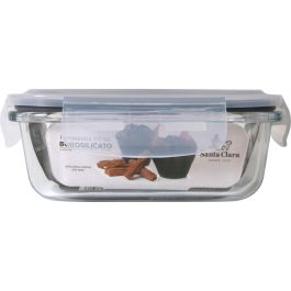 Fiambrera Hermética Santa Clara Transparente Rectangular 375 ml (12 Unidades)