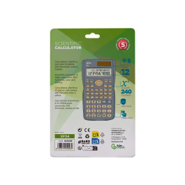 Liderpapel XF34 Calculadora Científica 12 Dígitos 240 Funciones Solar y Pila Tapa Gris