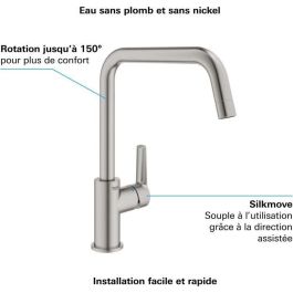 Grohe GRO4005176635922 - Grifo Monomando de Fregadero, Mezclador de Cocina