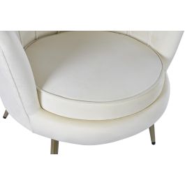 DKD Home Decor Sillón Individual Glam Layn Blue Crema Poliéster Metal 80x75x86 cm Altura Asiento 41cm Desmontable DKD Home Decor Sillón Individual Glam Layn Blue Crema Poliéster Metal 80x75x86 cm Altura Asiento 41cm Desmontable