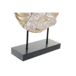 DKD Home Decor Figura Decorativa de Buda Oriental de Resina y Metal, Dorado y Negro, 8 cm Largo x 33 cm Alto x 25 cm Ancho