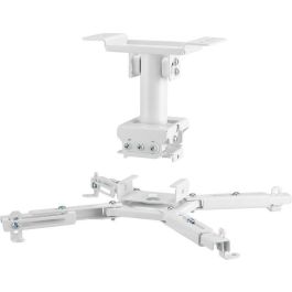 Vivolink Soporte Techo Proyector Profesional hasta 35 kg, 255 mm, Rotación 360°, Blanco
