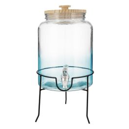 Quid Dispensador Bebidas Viba de Vidrio 7,5 L Multicolor. Material 100% Higiénico y Ecológico. Fácil de Limpiar, Apto Frigorífico.