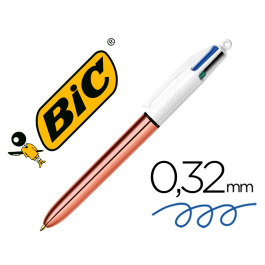 Bic Bolígrafo 4 Colores Rose Gold Cuerpo Blanco-Rosa Metálico Caja 12 Ud Precio: 22.79000031. SKU: B14RG3DMHP