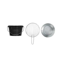 Livoo DOC327N Barbacoa de Carbón Portátil, Fabricada en Acero Inoxidable, con Superficie de Cocción Ø27 cm y 24 cm de Altura