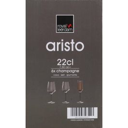 Royal Leerdam Set 6 Copas Champagne 22Cl "Aristo"