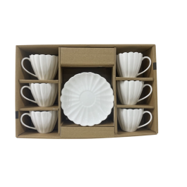 DKD Home Decor Set de 6 Tazas de Café Blancas de Porcelana 150ml - 8 x 7 x 10.5 cm Precio: 21.58999975. SKU: B1C7VA5DTZ