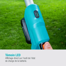 Gardena Cortasetos THS 42 / 18V P4A, 42 cm, Batería Li-ion 18V 2.5Ah, Alcance 3m