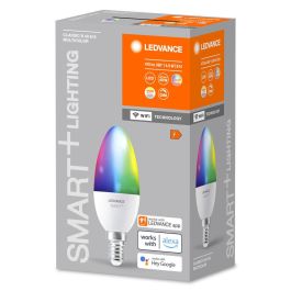 Ledvance LVE-4058075778597 Bombilla LED Vela E14 SMART+ WiFi 4.9W 470Lm Regulable CCT RGB 2700-6500K Compatible Google Alexa