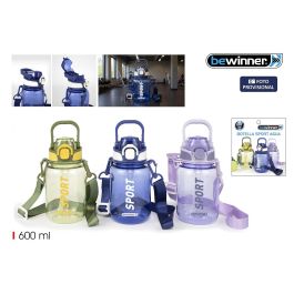 Inde Botella de Agua Sport 600 ml con Colgador, 8.9 x 17.3 x 9.5 cm (12 Unidades) Precio: 43.49999973. SKU: B1B6BCJA23