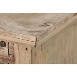 DKD Home Decor Mueble TV Unique / antique Natural 194 x 63 x 50 cm Madera Tallada