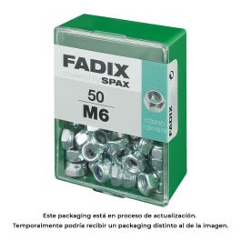 Fadix Tuerca con autofreno de cinc M6, Caja de 50 unidades