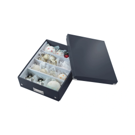 Caja Para Almacenamiento Leitz Click&Store Organizadora 85% Carton Reciclado Mediana 280X100X370 Mm Negro