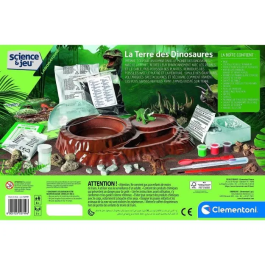 Clementoni Ciencia y Juego El Mundo de los Dinosaurios Terrario para Crear + 3 Figuras de Dinosaurios Made in Italy CLE8005125527496