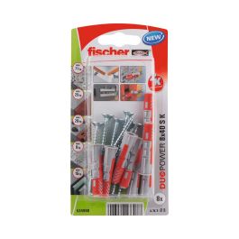 Fischer Taco Duopower Nylon Ø8x40mm y Tornillo Ø5x55mm PZ2 Multimaterial Blister 8 Uds. Precio: 5.50000055. SKU: S7905786