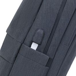 Rivacase 7567 Mochila Portátil 17.3 Pulgadas Prater - Protección Antirrobo, Carga USB, Gris Oscuro
