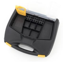 Plastiken 63040_NOIRE PLA8412524018782 Maletín de herramientas de plástico titanio 40 cm