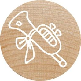 COLOP 165226. Sello de Madera Redondo de Caucho. Set 'Mix' de 12 Piezas, Diámetro 3 cm