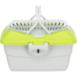 TRIXIE Caja de transporte Mini-Capri 40 × 22 × 30 cm gris claro / azul para roedores TRIXIE Caja de transporte Mini-Capri 40 × 22 × 30 cm gris claro / azul para roedores