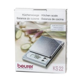 Beurer KS-22 Balanza de Cocina Digital Acero Inoxidable con Pantalla LCD