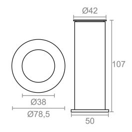 Micel Base Candado Cruceta para Suelo CN15 Cromo Brillo