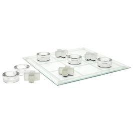 Mister Gadget Juego Tres En Raya de Vidrio - Juego de Mesa Vintage y Decorativo