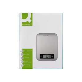 Q-connect KF19058 Báscula de Precisión Digital con Pantalla LCD, Capacidad 10 kg, Precisión 1 gr