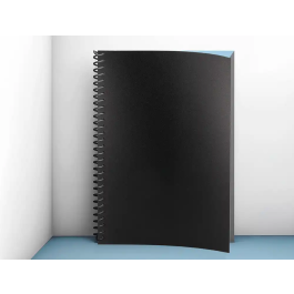 Liderpapel Tapa Encuadernacion Polipropileno Din A4 0.8mm Negro Opaco Paquete 50 Unidades