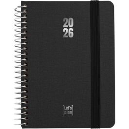 Agenda Anual (2026) Grafoplas Fancy Espiral Tapa Extradura Con Goma A6 170X145 D/P Negro Precio: 12.50000059. SKU: B1CDF83SVC