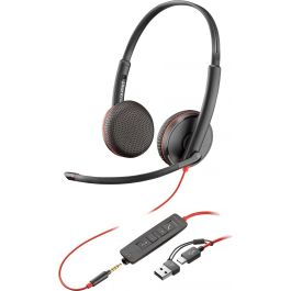 HP Poly Blackwire 3225 Auriculares Estéreo USB-C + Jack 3.5mm + Adaptador USB-A (Bulk) (209747-201/209751-201) Precio: 47.49999958. SKU: B17CPFNKBS