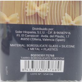 Tarro de Borosilicato Quttin 10 x 21 cm (12 Unidades) Tarro de Borosilicato Quttin 10 x 21 cm (12 Unidades)