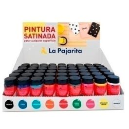 La Pajarita Pintura Satinada Bote 35ml Expositor Colores Surtidos Manualidades Lienzo Porexpán Papel Maché Madera Piedra Cartón Corcho Goma Eva Precio: 80.59000026. SKU: B15N78R5NC