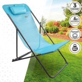 Tumbona reclinable Aktive Azul 53 x 87 x 78 cm (4 Unidades) Tumbona reclinable Aktive Azul 53 x 87 x 78 cm (4 Unidades)