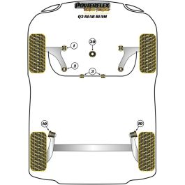 Silentblock Powerflex PFF85-802 Delantera Trasera 2 Piezas