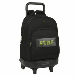 Mochila Escolar con Ruedas Safta Surf Negro (33 x 45 x 22 cm)